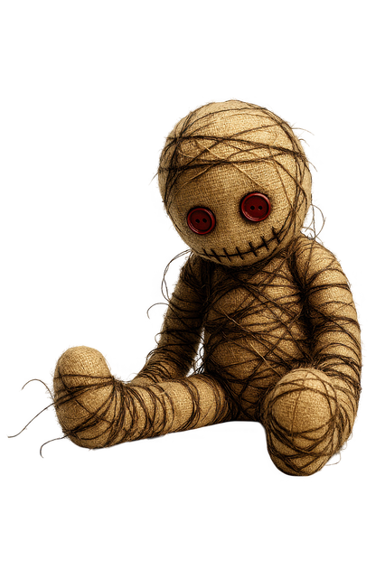 Free ai generated voodoo doll creepy toy illustration