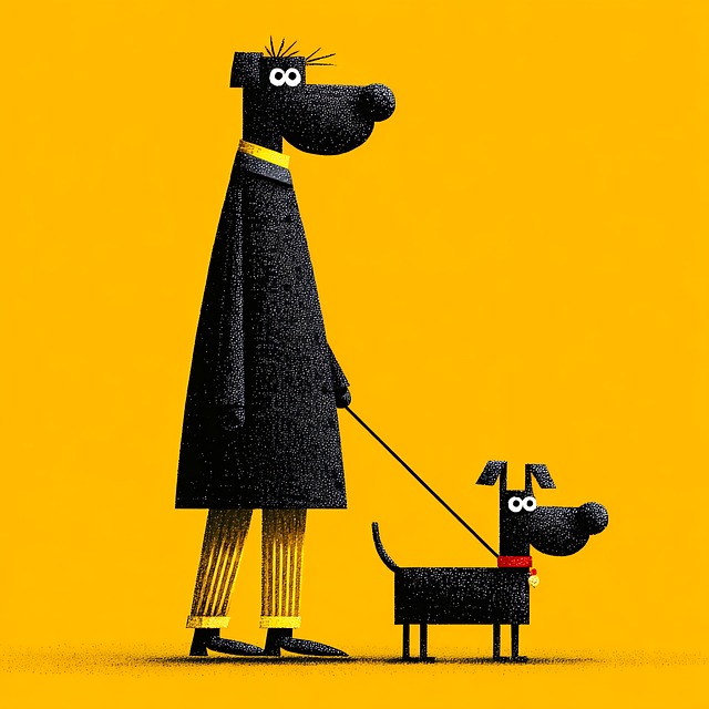 Free minimalist dog pet illustration