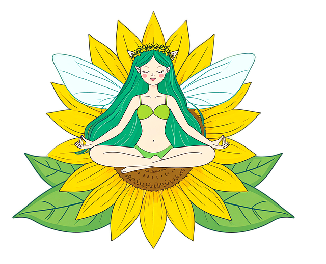 Free ai generated fairy yoga illustration