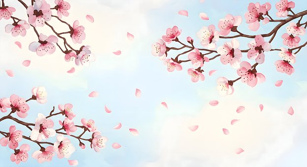 Cherry Blossom, Sakura, Waterverf