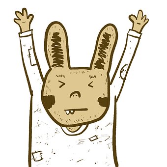 Králik, Králiček, Karikatúra, Hravý