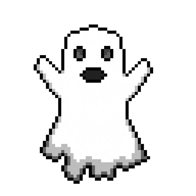 Free ghost classic ghost pixel ghost illustration