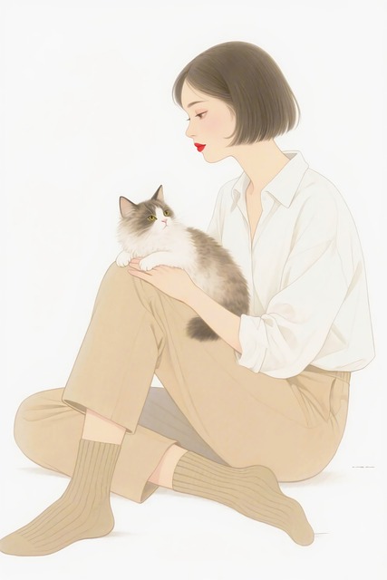 Free ai generated woman fashion illustration