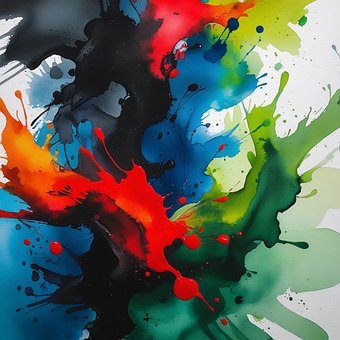 Abstrakt, Aquarell, Spritzen, Farbe