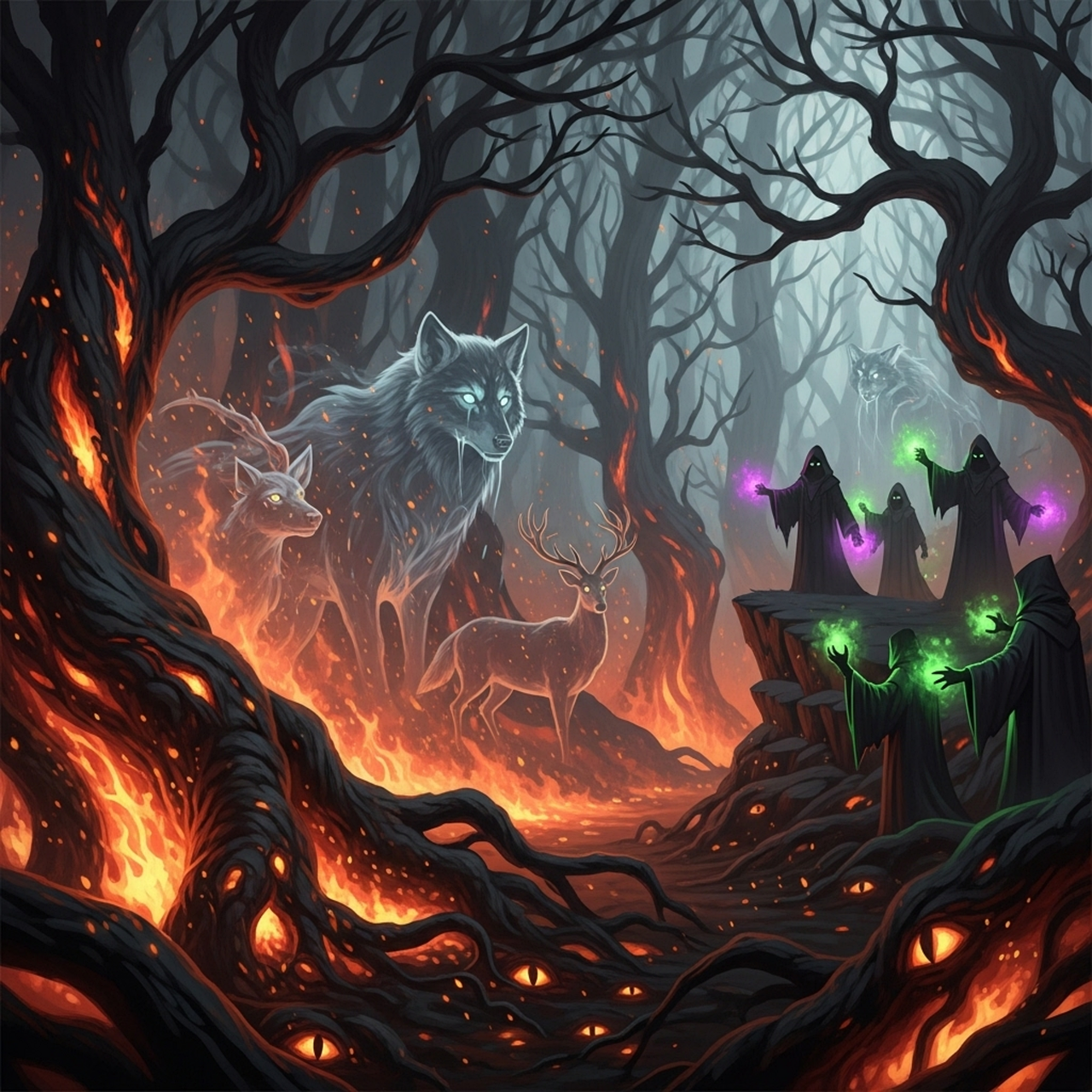 Download free HD stock image of Dark Fantasy Nature Free dark fantasy nature the silence of the lambs illustration