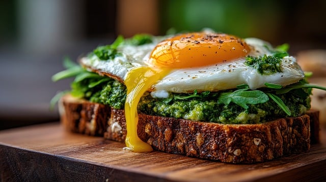 Free ai generated egg sandwich illustration