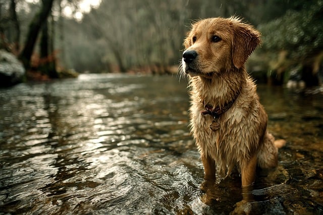 Free Golden Retriever Wet Dog photo and picture