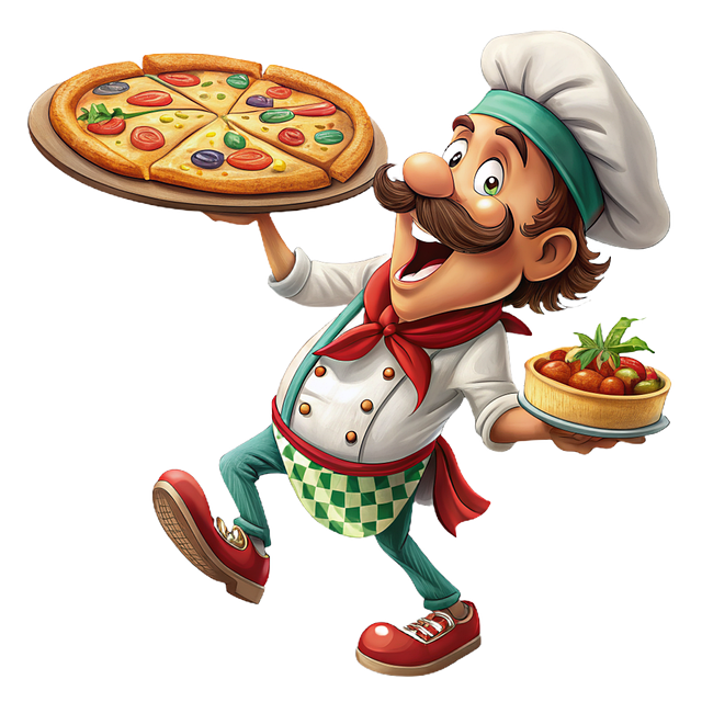 Free ai generated pizza italian illustration
