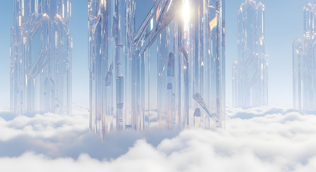 Futuristisch, Stad, Kristal