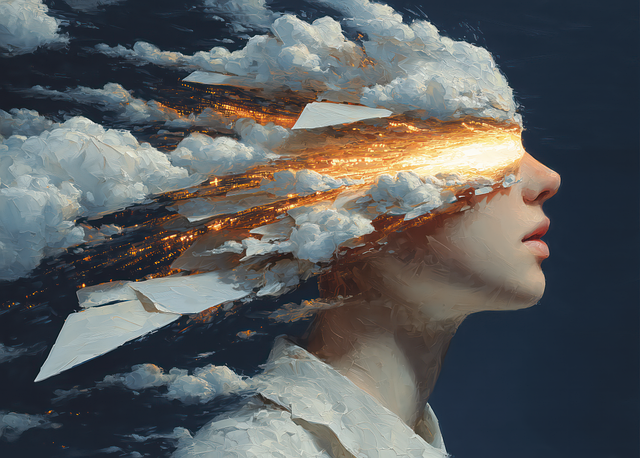 Free ai generated woman psychology illustration