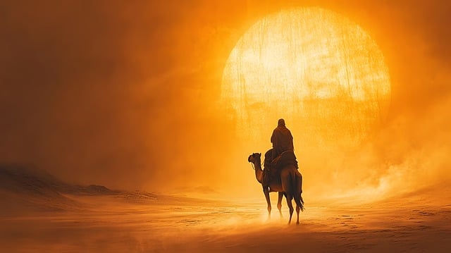 Free ai generated desert dunes illustration