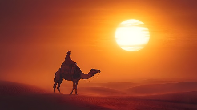 Free ai generated desert dunes illustration