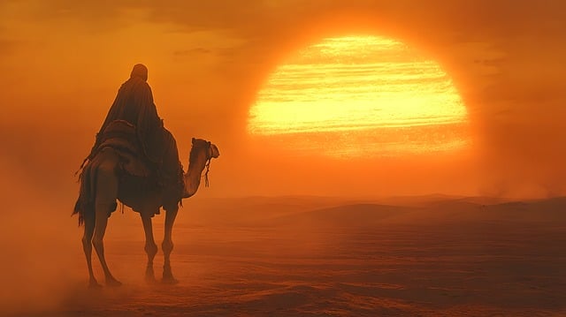 Free ai generated desert dunes illustration