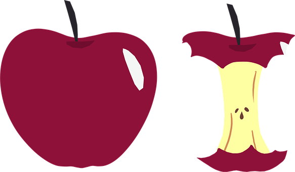 Free Apple Apple Core vector and picture