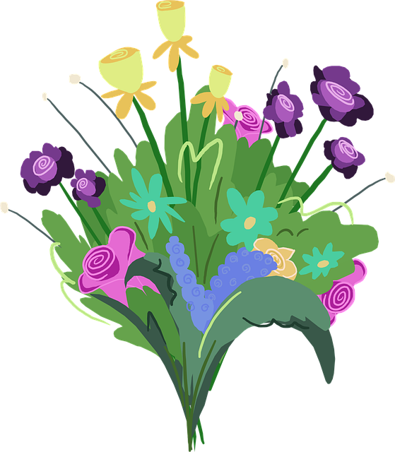 Free Bouquet Of Flowers Colorful vector and picture