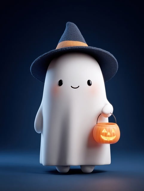 Free ai generated halloween ghost illustration