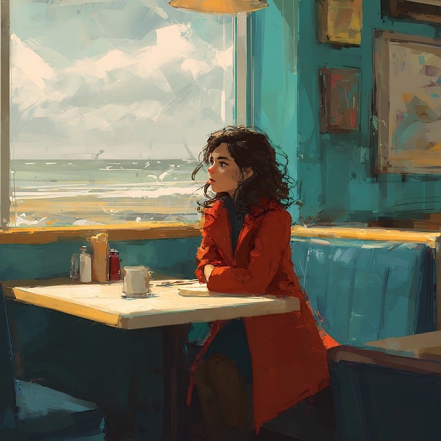 Ai Gegenereerd, Cafe, Kust, Diner