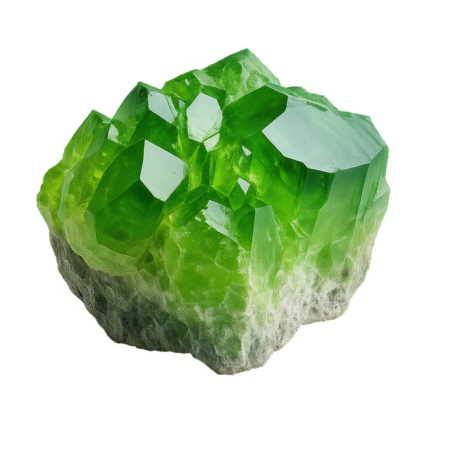 Free ai generated green crystal fantasy gem illustration