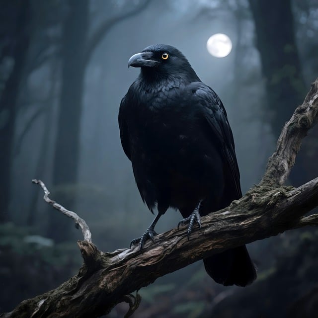 Free ai generated crow bird illustration
