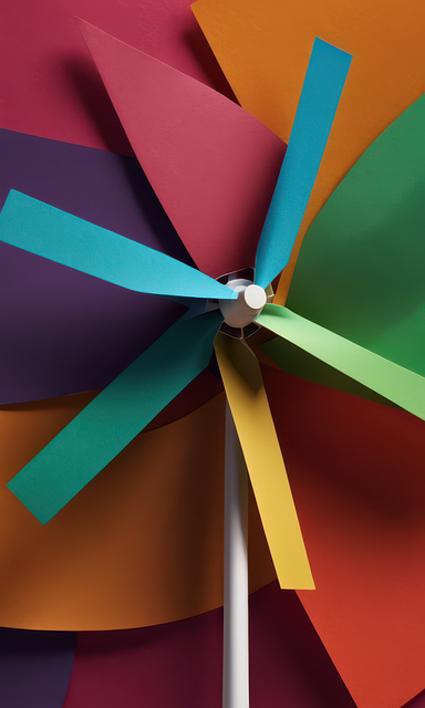 Free ai generated pinwheel colorful illustration