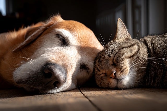 dog cat pet home resting