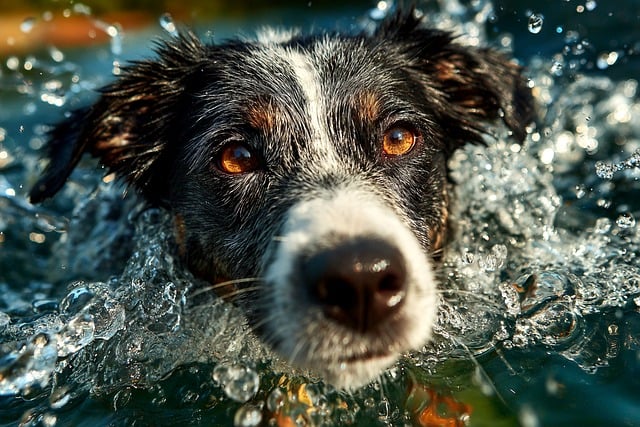 Free Dog Swimming photo and picture