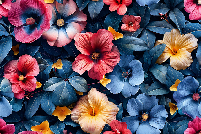 Free Tropical Hibiscus illustration and picture
