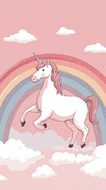 Free ai generated unicorn rainbow illustration