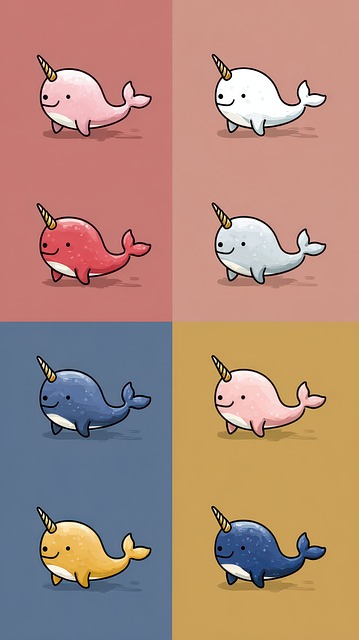 Free Narwhal Cartoon illustration and picture