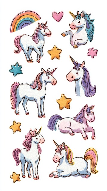 Free Unicorn Colorful illustration and picture