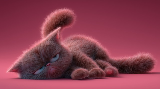 Free ai generated cat funny illustration