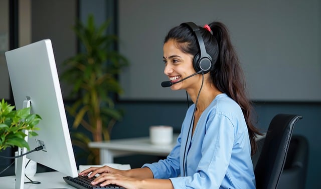 Free ai generated customer service call center illustration