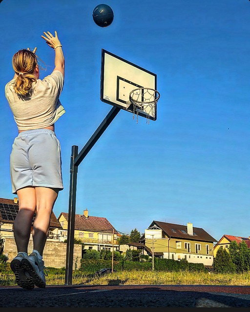 Mujer, Cesta, Salto, Ejercicios