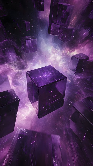 Free ai generated cubes scene illustration