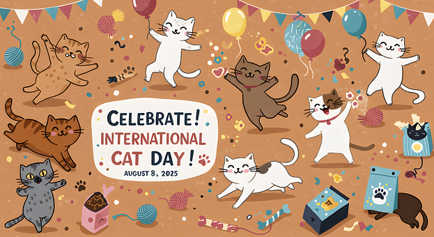 Free International Cat Day Cat illustration and picture