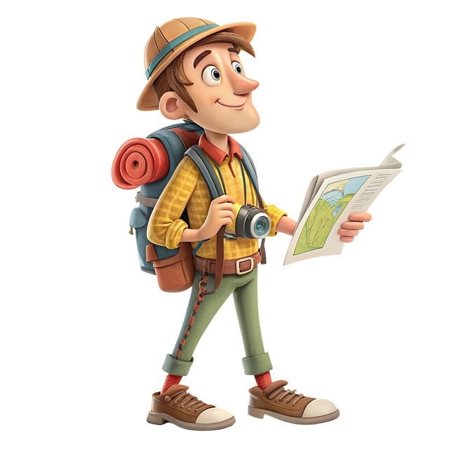 Download free HD stock image of Tourist Hike Free tourist hike travel illustration