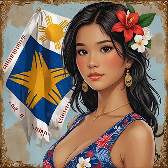 Asiatisch, Porträt, Frau, Philippinen