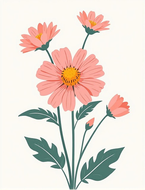 Free aster nature petals vector