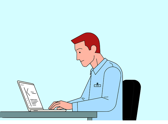 Download free HD stock image of Man Working Free man working laptop vector