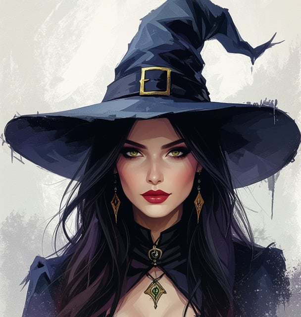 Free witch halloween witchcraft illustration
