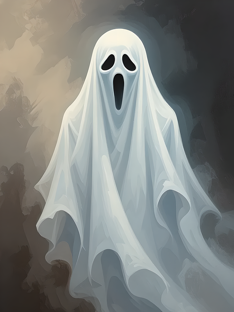 Free ai generated ghost halloween illustration