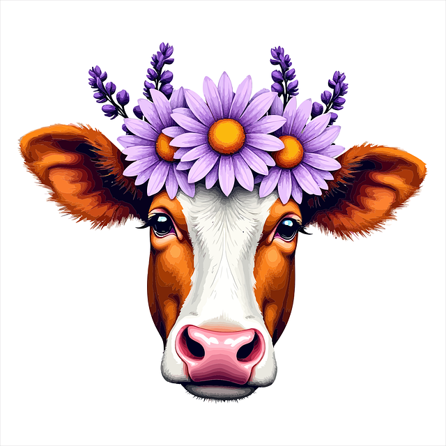 Free cow highland calf illustration