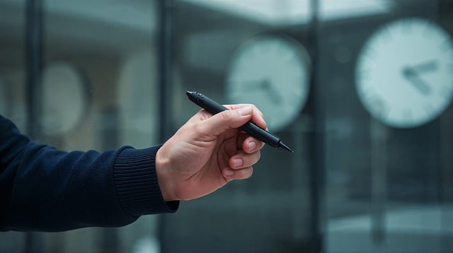 Free hand pen holding illustration