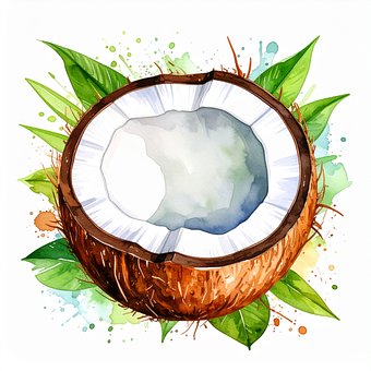 Nucă De Cocos, Izolat, Alb, Fundal