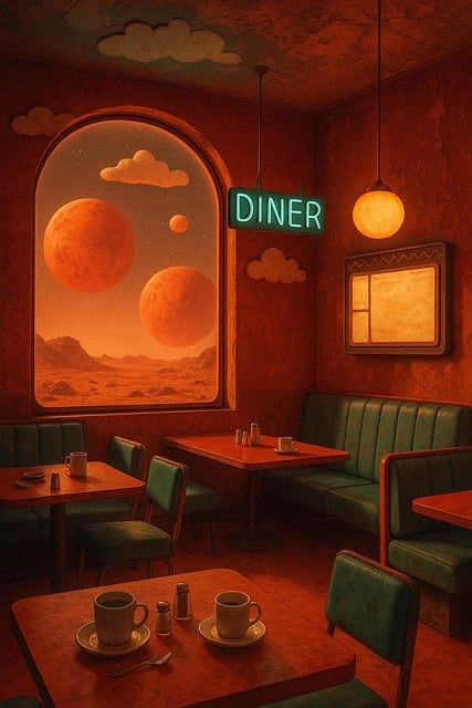 Free ai generated diner tables illustration