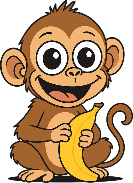 Free monkey cartoon animation vector