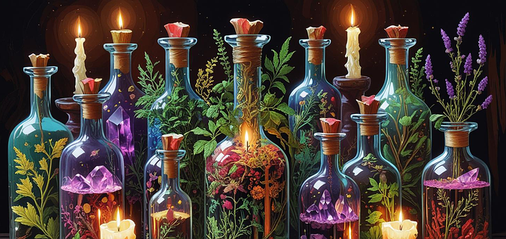 Hexerei, Hexe, Flasche, Flaschen, Glas