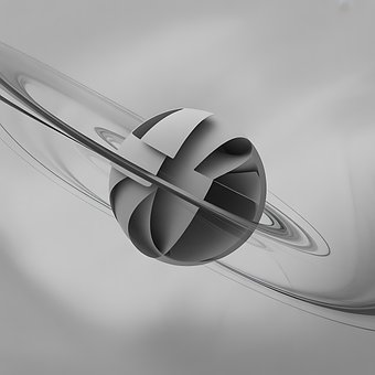 Abstrakt, 3D, Kugel, Ringe, Futuristisch
