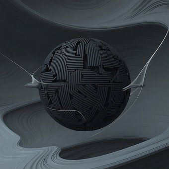 Abstrakt, Dunkel, Kugel, Geometrisch