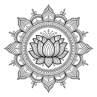 Ai Generiert, Mandala, Lotus, Blume